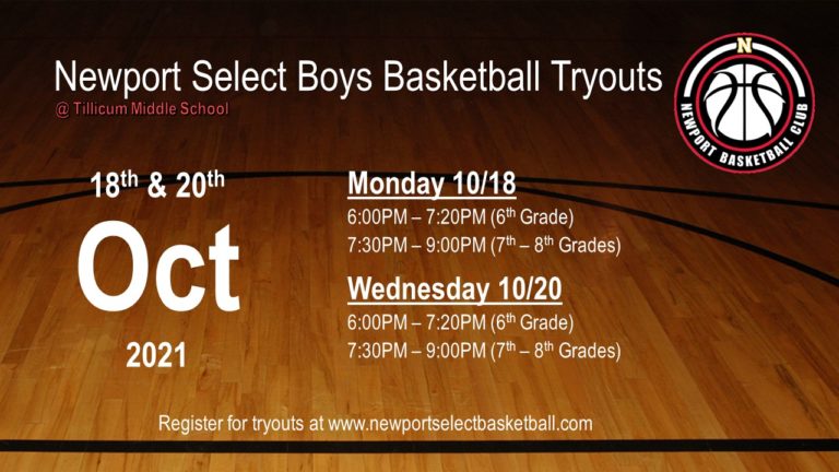 2021-22 Season Tryout is here! – Newport Select Boys Basketball